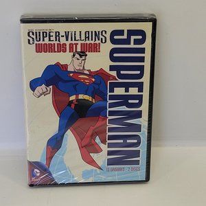 Superman Super-Villains Worlds At War -‎ New - Sealed - DVD